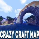 Карта Crazy Craft Custom Terrain со структурами для Minecraft PE