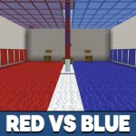 Красная против синей карта для Minecraft PE
