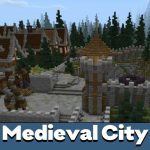Карта средневекового города для Minecraft PE